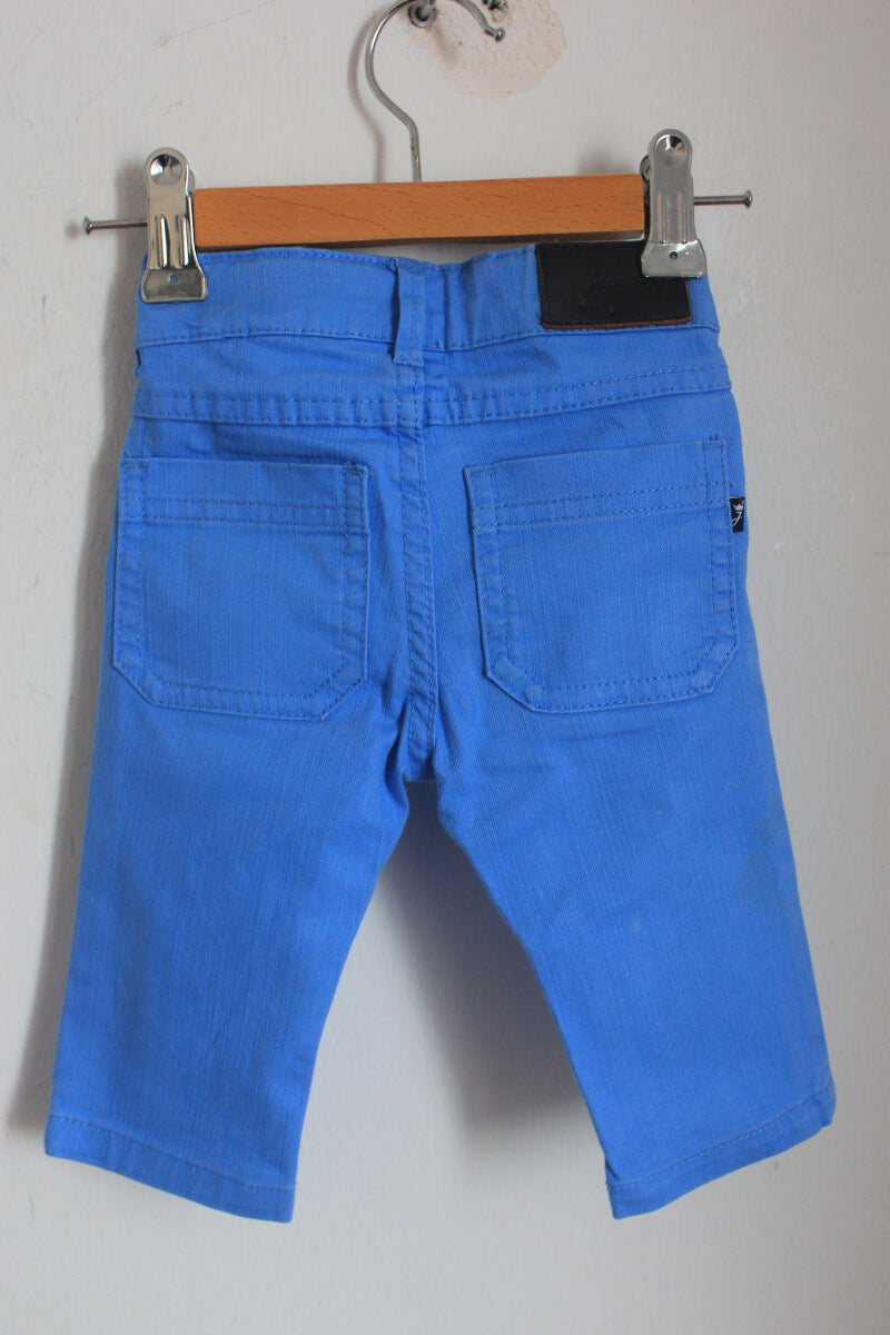 tweedehands unisex blauwe lange broek van jacadi in maat 68