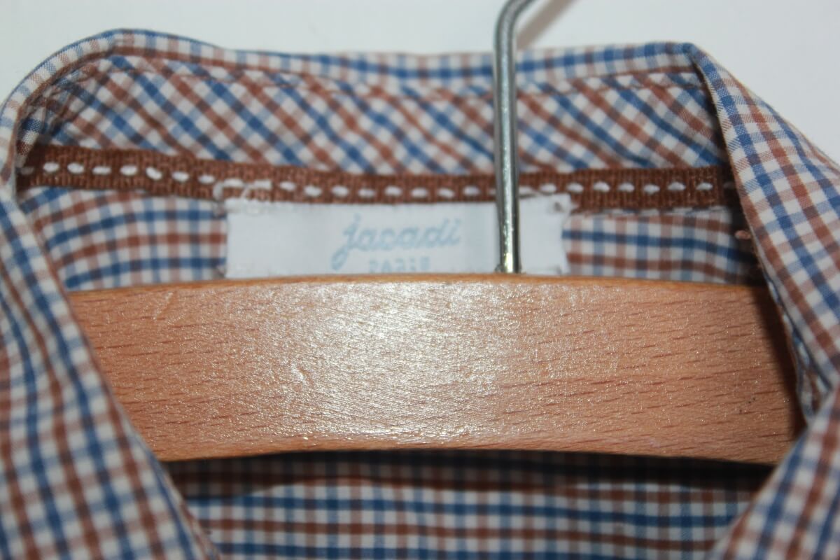 tweedehands katoenen geruit overhemd in multicolour van jacadi met lange mouwen in maat 86 voor een baby jongen