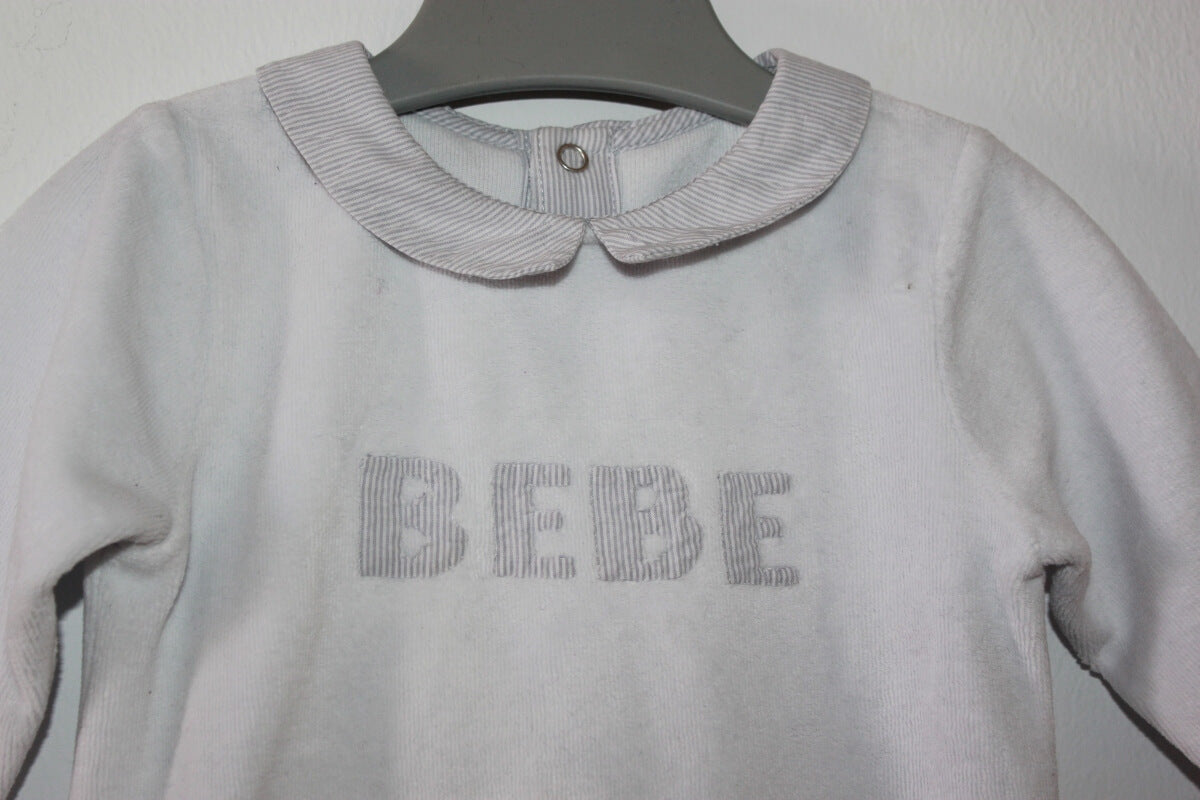 tweedehands unisex velours jacadi playsuit in maat 62 voor een baby