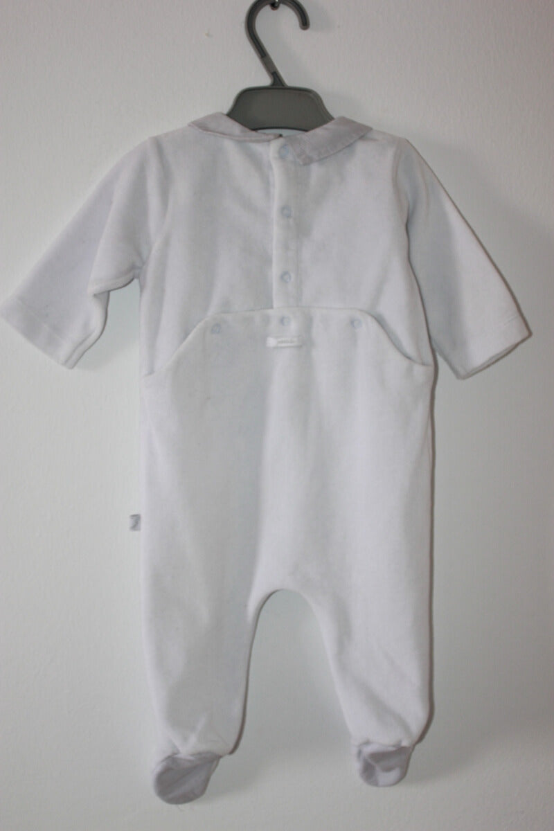 tweedehands unisex velours jacadi playsuit in maat 62 voor een baby