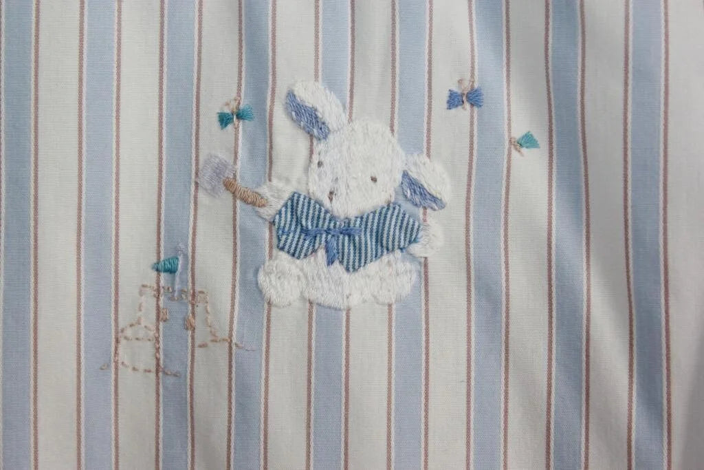 tweedehands gestreepte blauw-witte jacadi slaapzak 83 cm