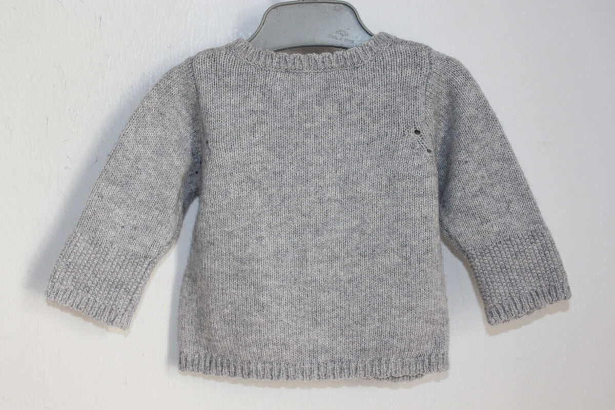 tweedehands grijs jacadi vest in maat 56 voor een baby meisje