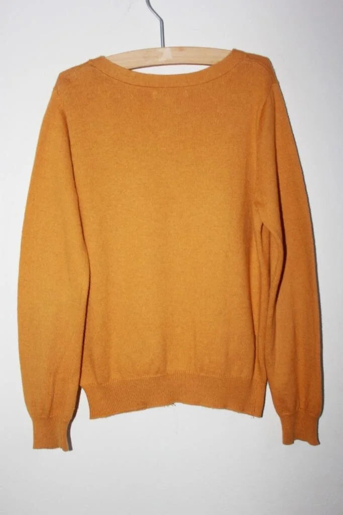 tweedehands mosterdgeel jacadi vest in maat 116 voor een meisje