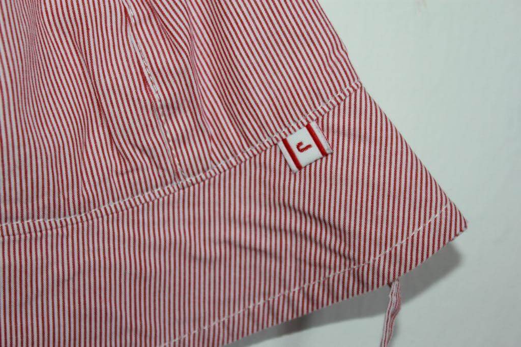 tweedehands unisex rood met wit gestreepte zonnehoed van jacadi in maat 62 voor een baby