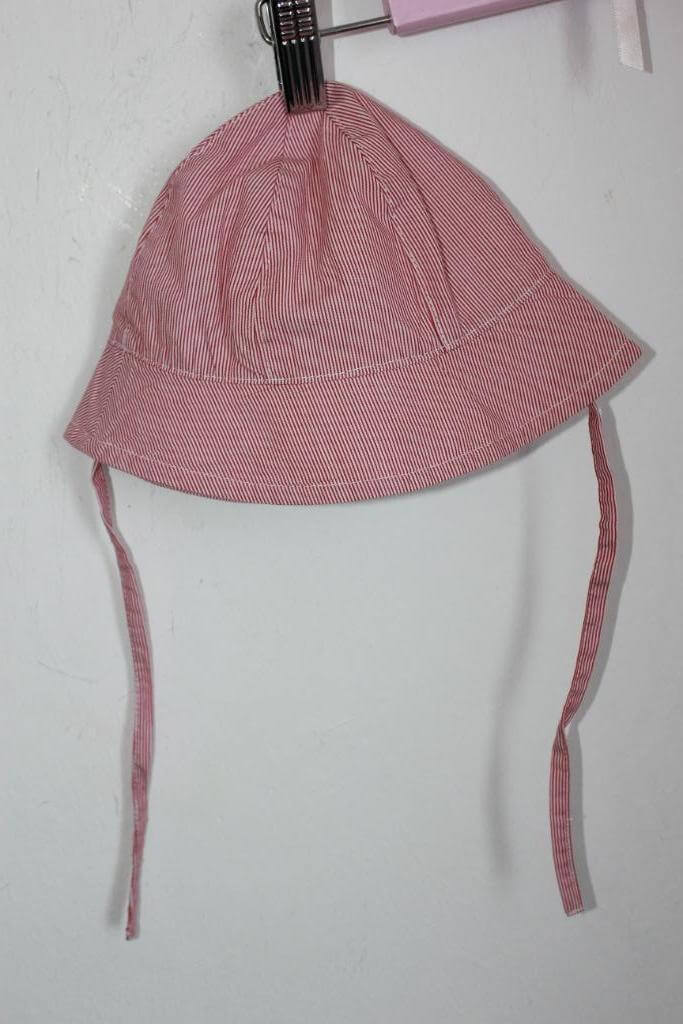 tweedehands unisex rood met wit gestreepte zonnehoed van jacadi in maat 62 voor een baby