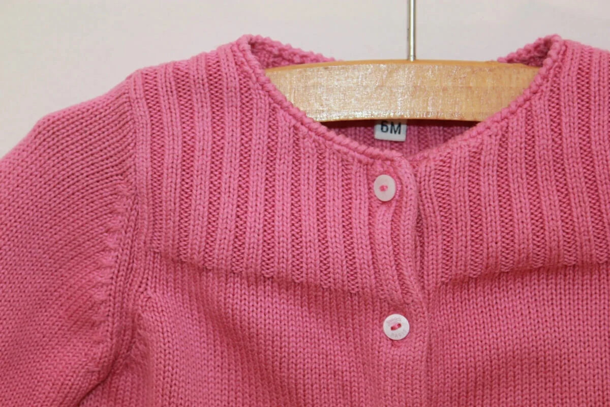 tweedehands roze katoenen vest van jacadi in maat 68 voor een baby meisje