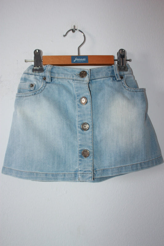 tweedehands lichtblauwe denim rok van bonpoint in maat 104-110