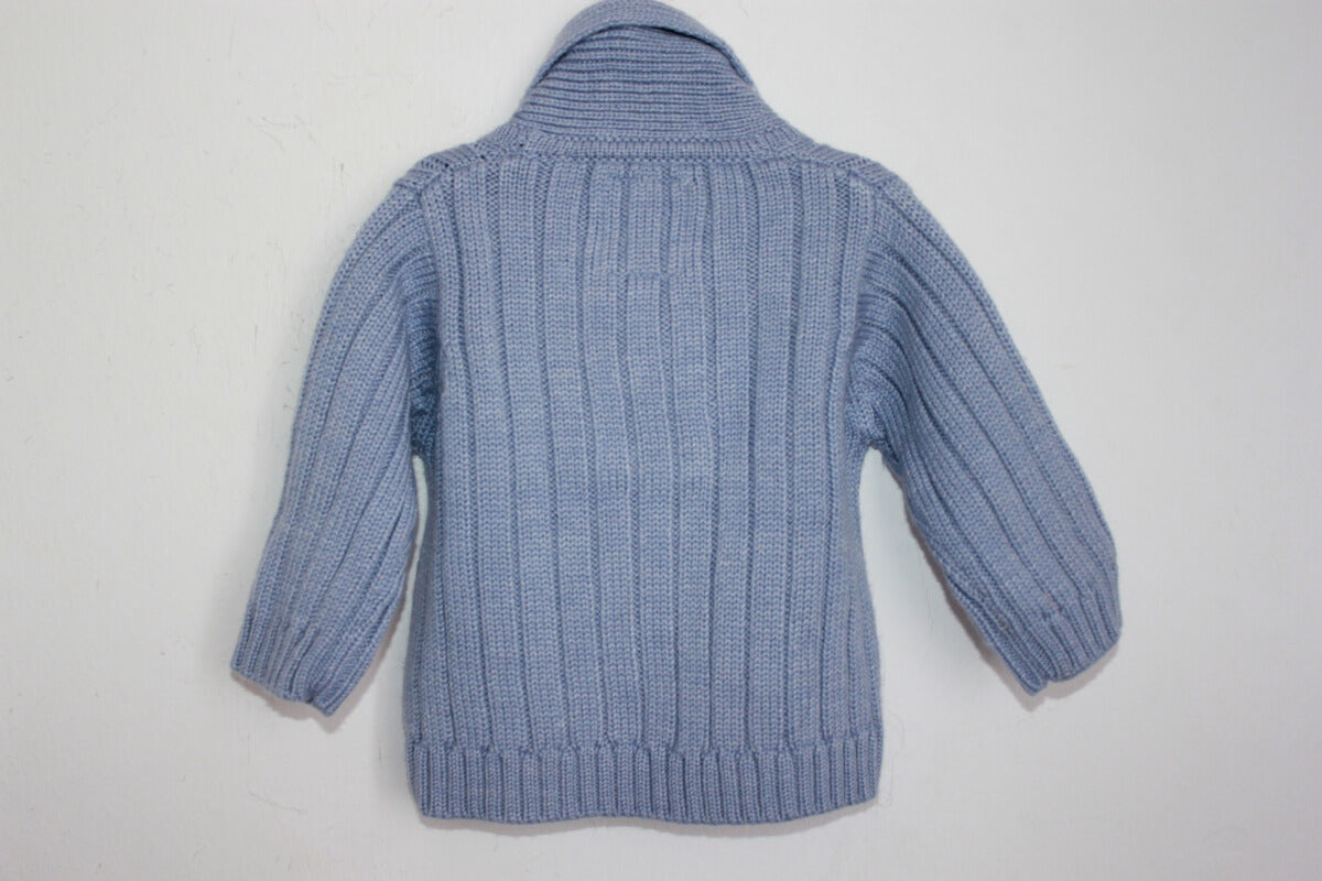 pre-owned grijsblauwe trui in maat 68 voor een baby jongen van jacadi