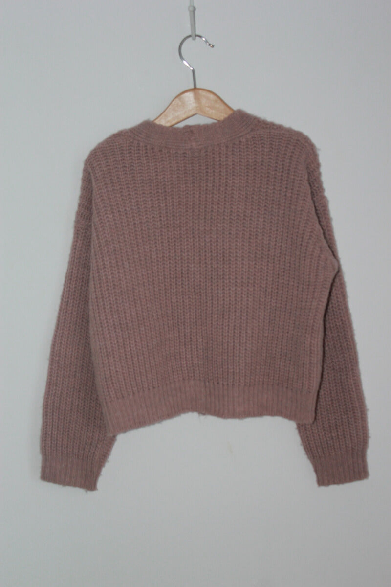 tweedehands warm beige-roze achtig vest van dixie in maat 110-116 voor een meisje