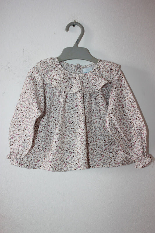 tweedehands-gebloemde-blouse-lange-mouwen-multicolour-volantkraag-paloma-de-la-o-maat-74-baby-meisje