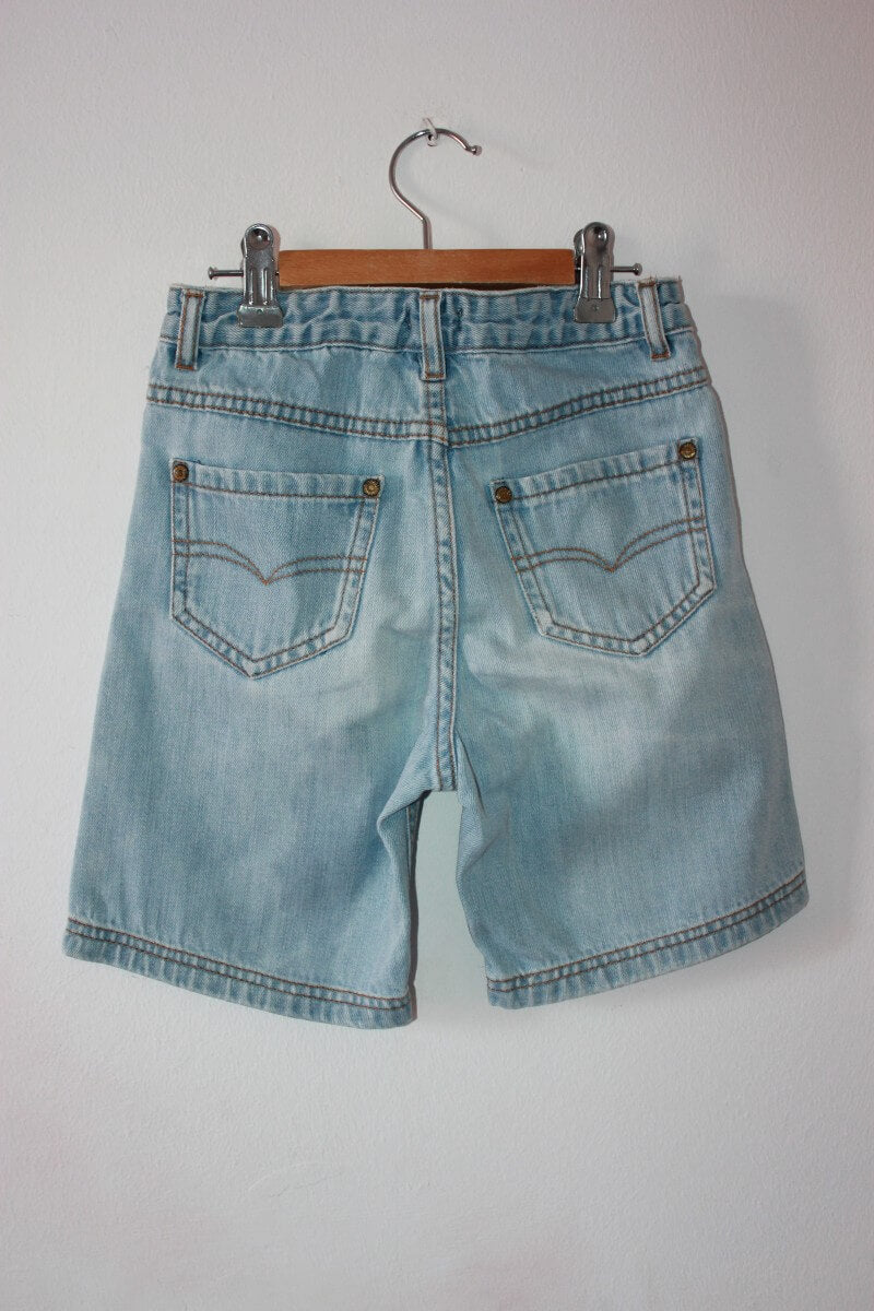 tweedehands-denim-bermuda-maat-128-jongen-gocco