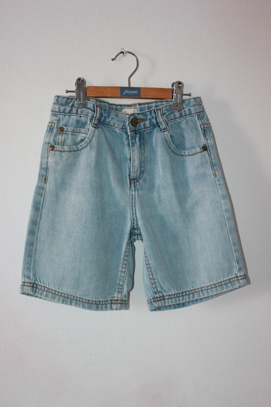 tweedehands-denim-bermuda-maat-128-jongen-gocco