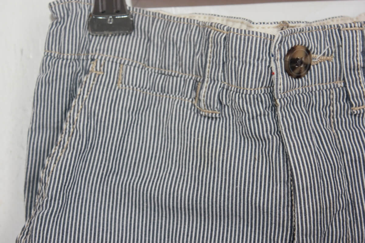 tweedehands blauw wit gestreepte bermuda hennes en maurits maat 122