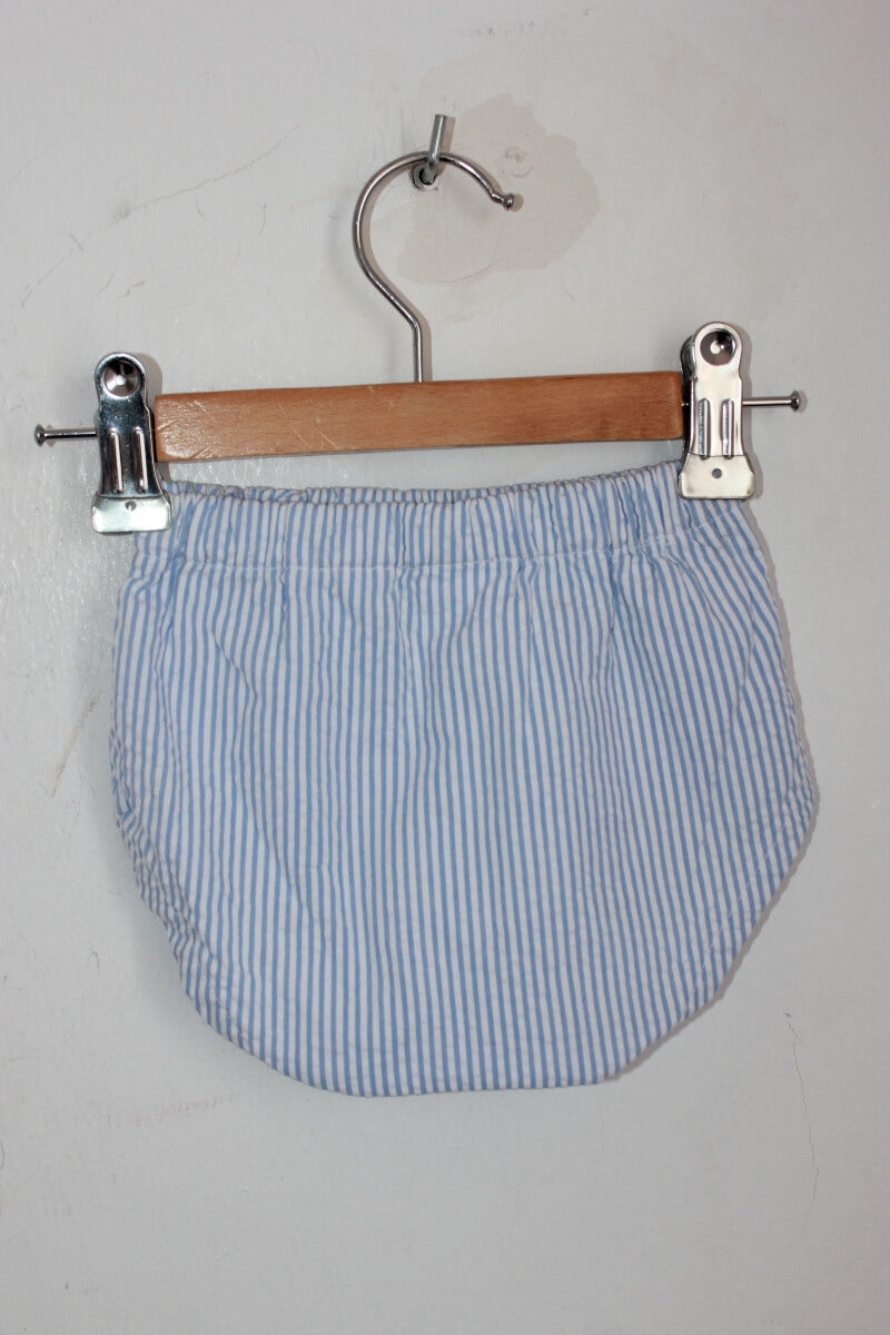 tweedehands blauw wit gestreepte unisex bloomer maat 68