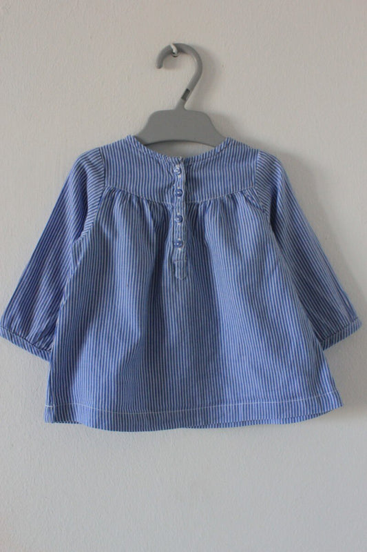 tweedehands-blauw-wit-gestreepte-blouse-lange-mouwen-maat-68-baby-meisje-boutchou