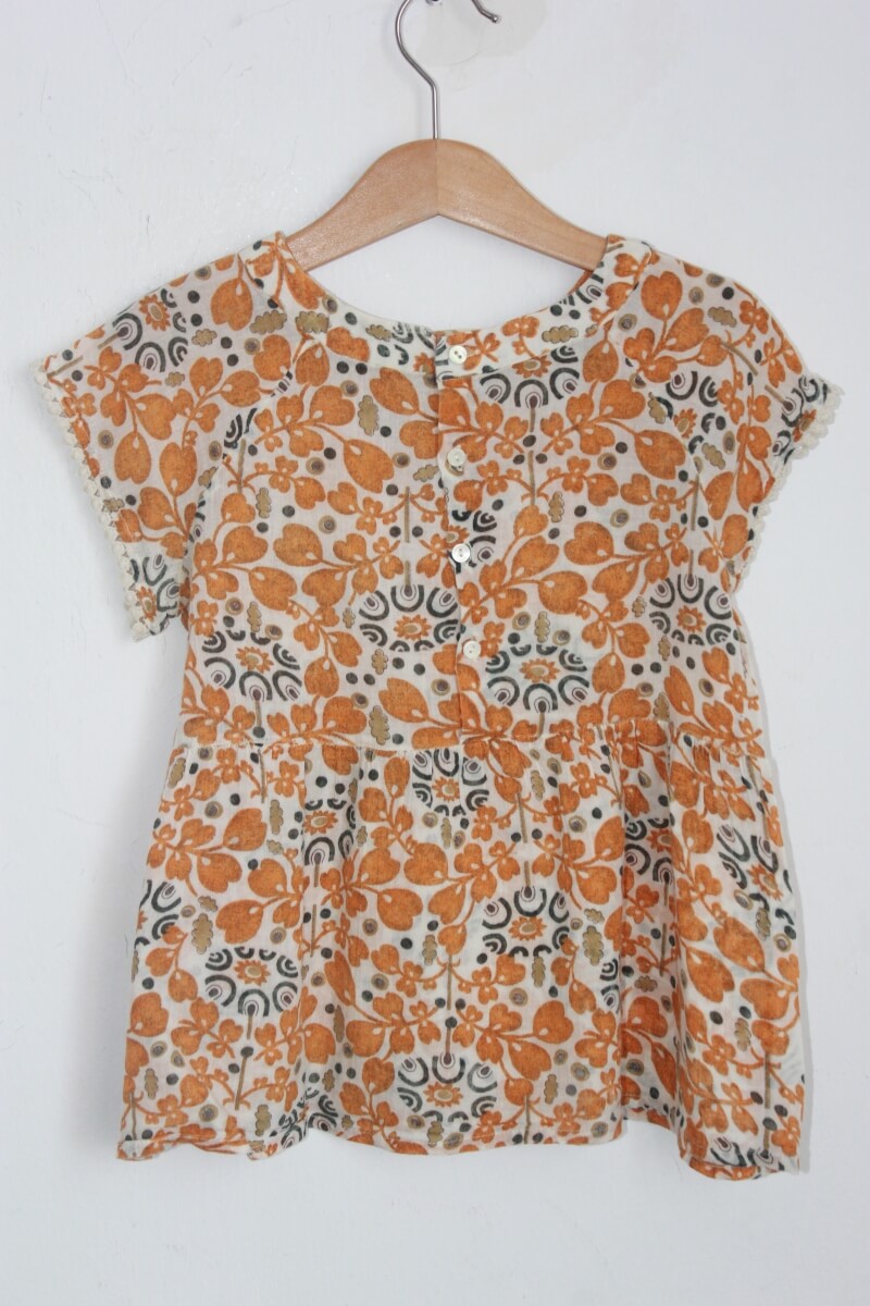 tweedehands zomerse liberty blouse multicolour maat 116 bonpoint