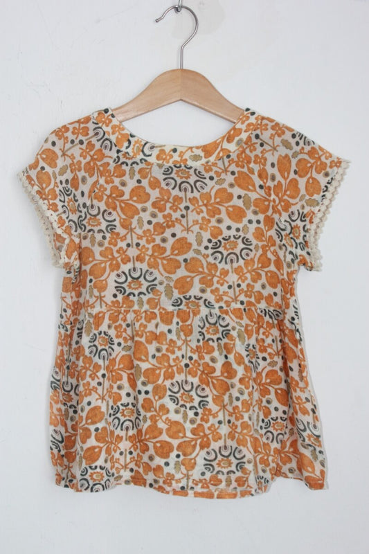 tweedehands zomerse liberty blouse multicolour maat 116 bonpoint
