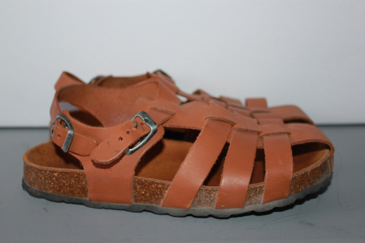 tweedehands-lichtbruine-leren-sandalen-maat-34-jongen-andre