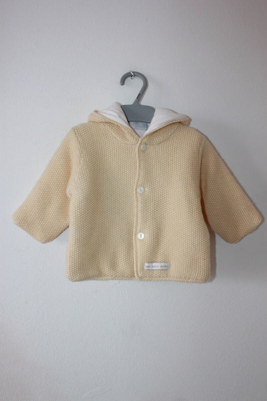 tweedehands-creme-jas-capuchon-maat-56-baby-petit-bateau