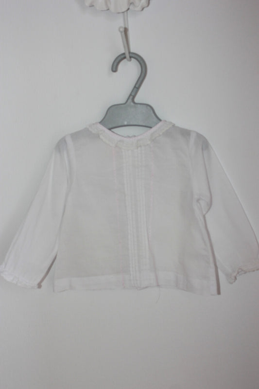 tweedehands witte blouse lange mouwen maat 62 baby meisje gocco