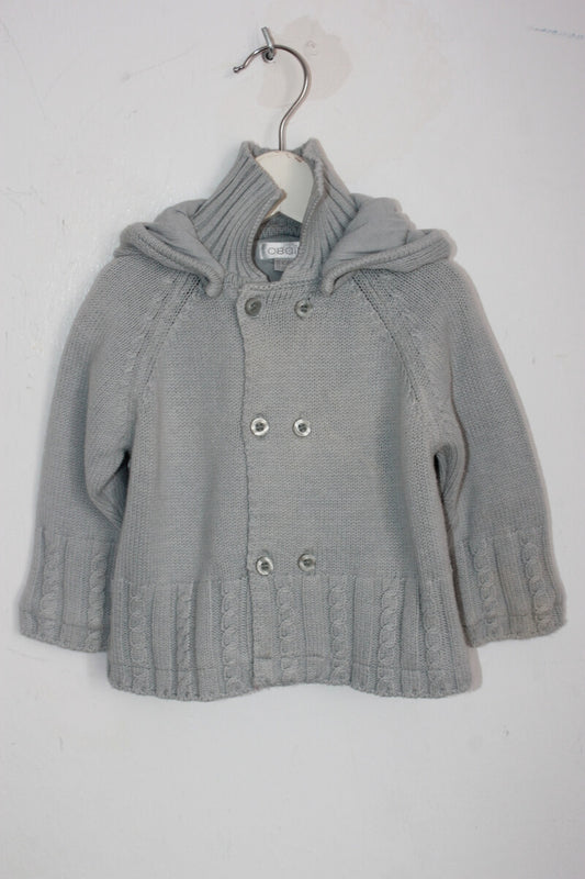 tweedehands unisex vest met capuchon maat 68 Obaibi