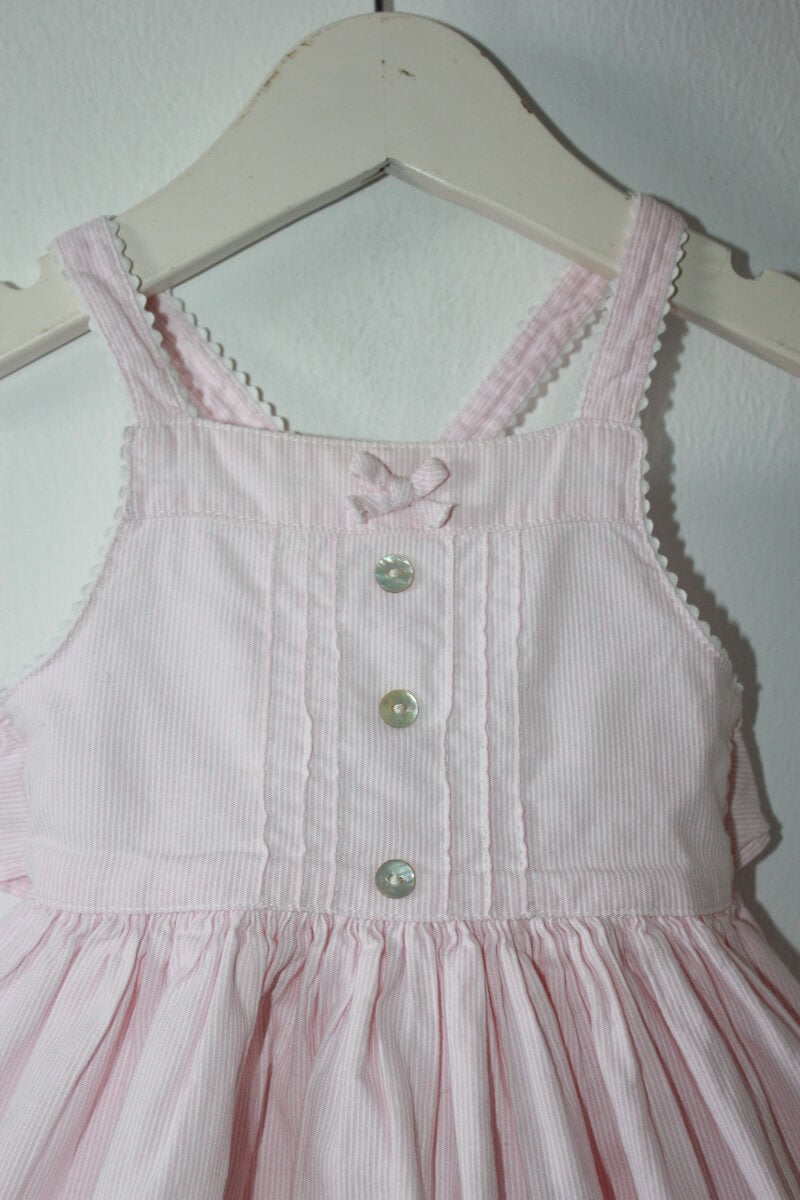 tweedehands-zomerse-lichtroze-wit-gestreepte-jurk-open-rug-maat-68-baby-meisje-cyrillus