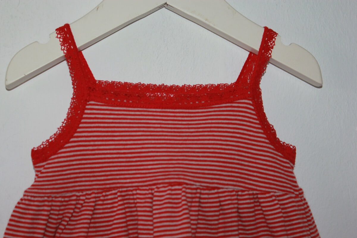 tweedehands-zomers-rood-wit-gestreept-jurkje-maat-62-baby-meisje-petit-bateau