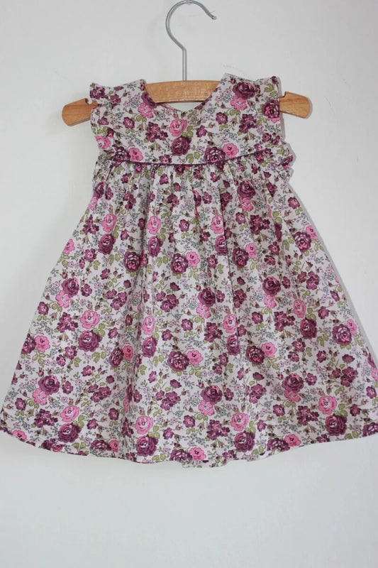 zomerse katoenen liberty jurk in multicolour met korte volantmouwen in maat 68 voor een baby meisje van jacadi
