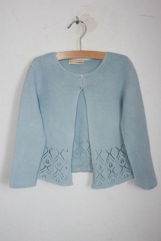 tweedehands lichtblauw vest maat 104 lola palacios