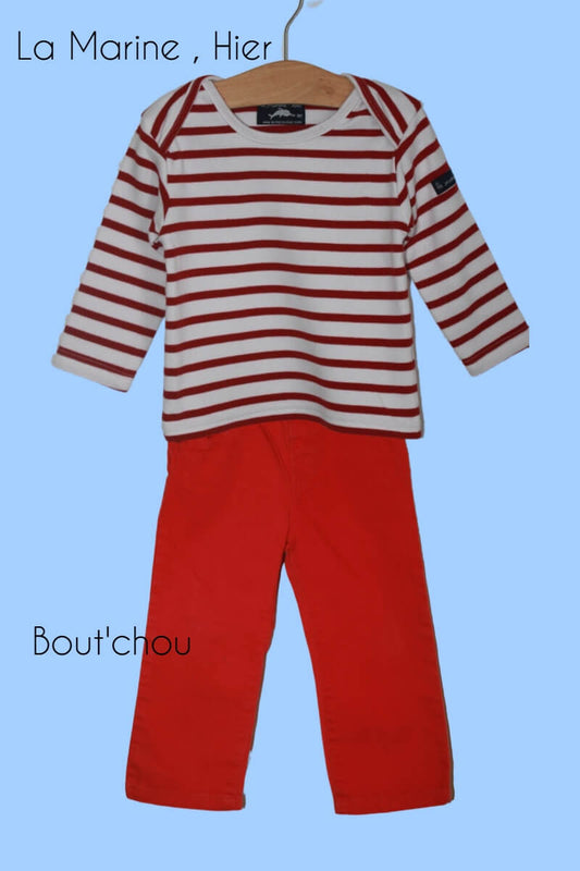 tweedehands outfit  la marine hier en boutchou maat 80