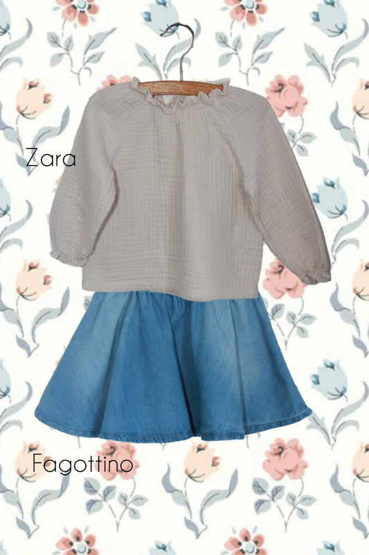 preloved outfit zara en fagottino baby meisje maat 80
