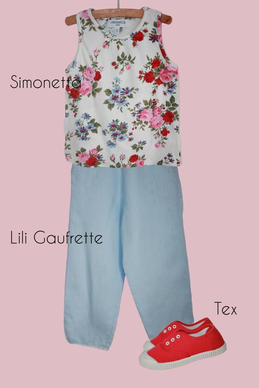 tweedehands outfit simonetta en lili gaufrette maat 116 meisje