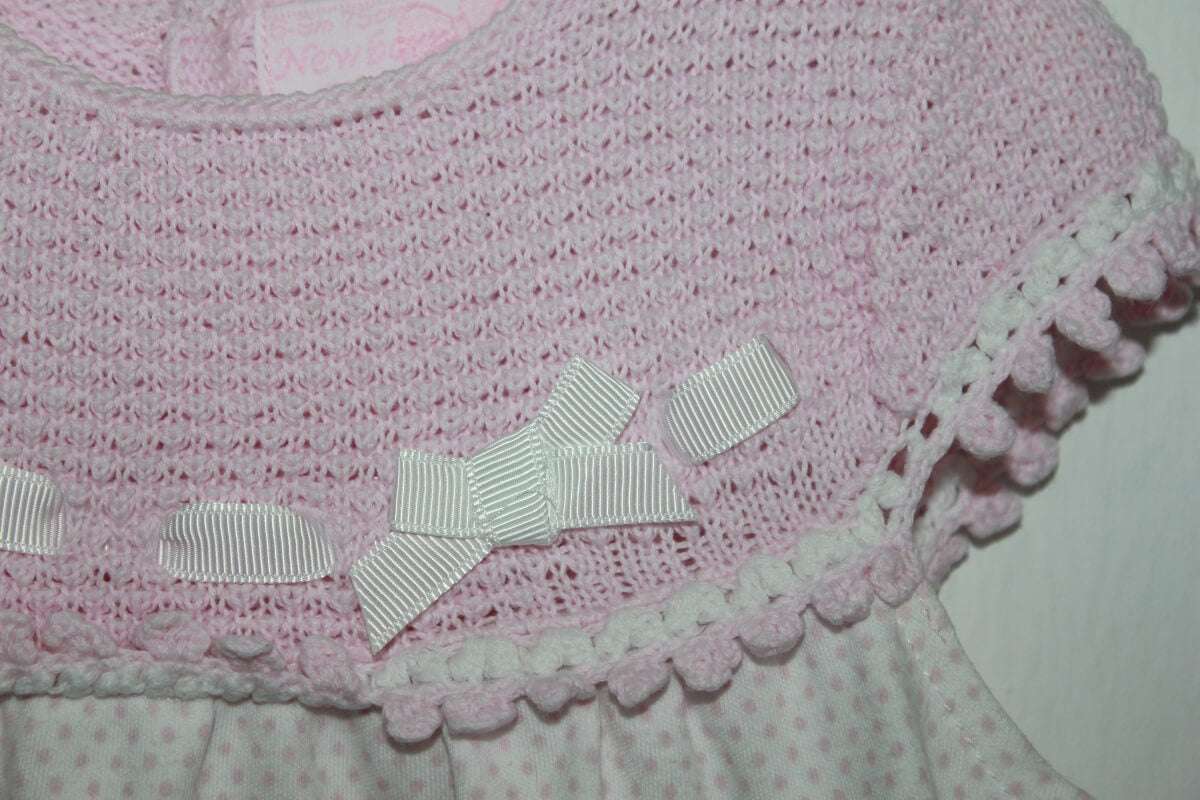 Tweedehands wit en roze zomerse jurk maat 68 mayoral