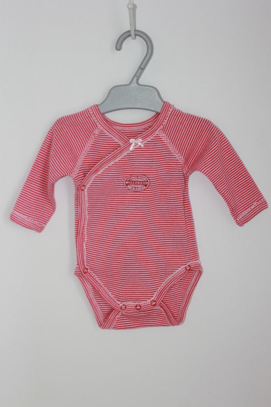 roze-wit-gestreepte-overslagromper-lange-mouwen-maat-56-petit-bateau