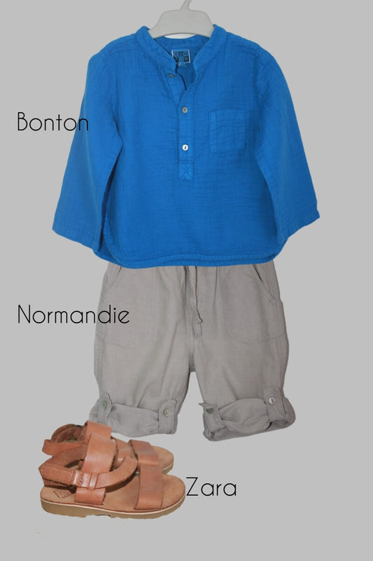 preloved zomers setje bonton zara en normandie maat 74 baby jongen