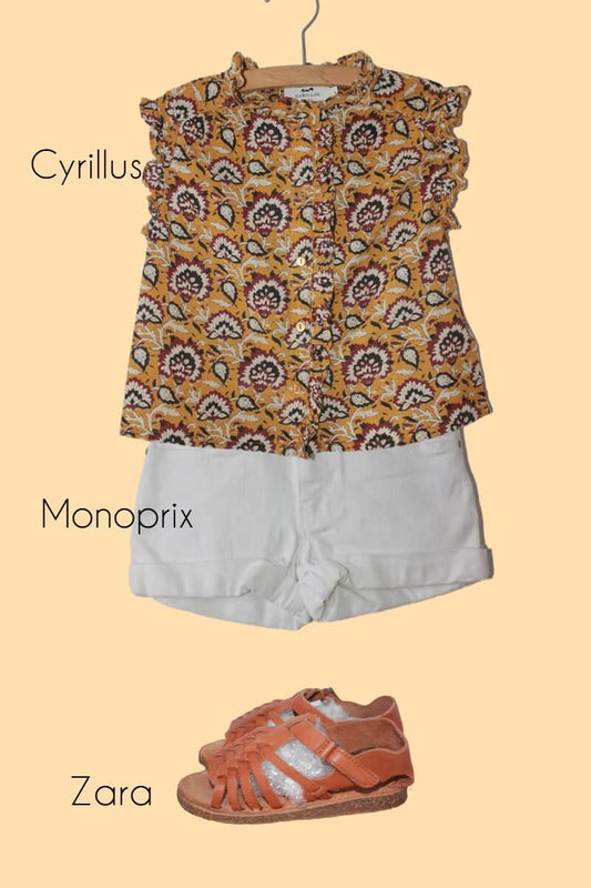 tweedehands setje cyrillus monoprix zara maat 98 meisje