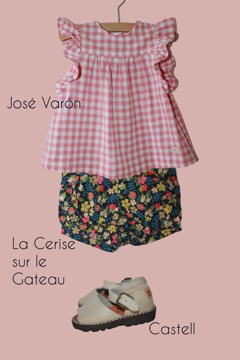 tweedehands zomers setje jose varon en castell maat 68 baby meisje