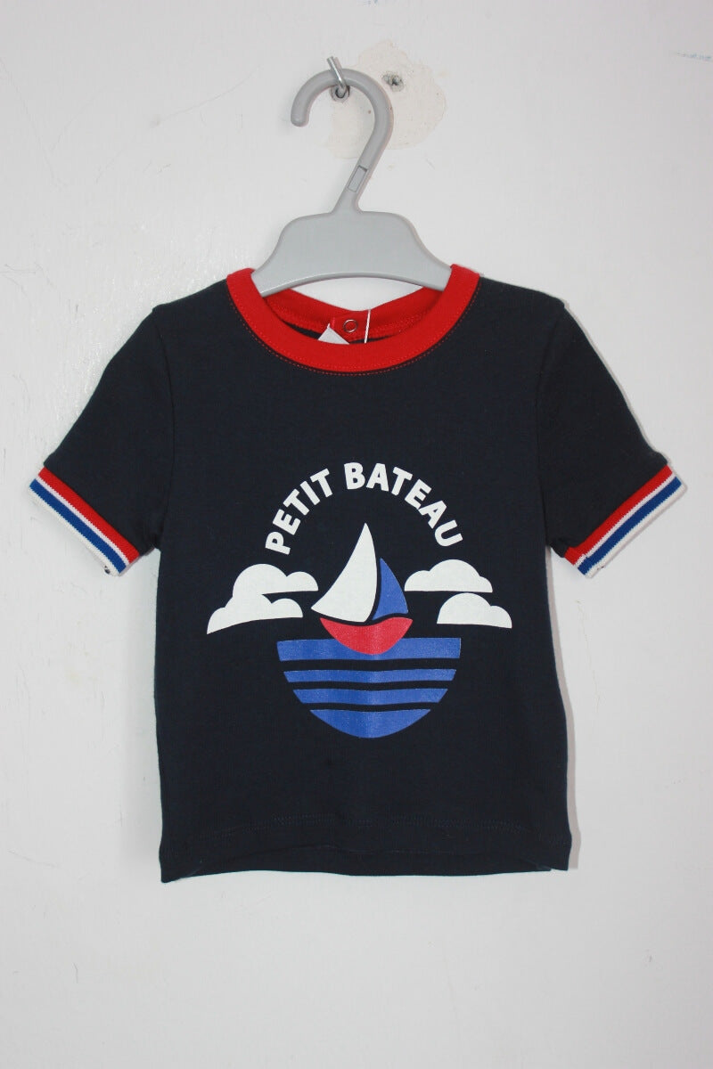 donkerblauw-shirt-korte-mouwen-zeilboot-maat-74-baby-petit-bateau