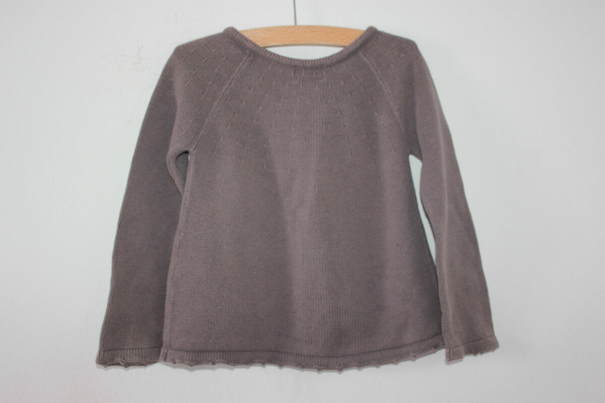 tweedehands-taupe-vest-maat-104-meisje-cyrillus