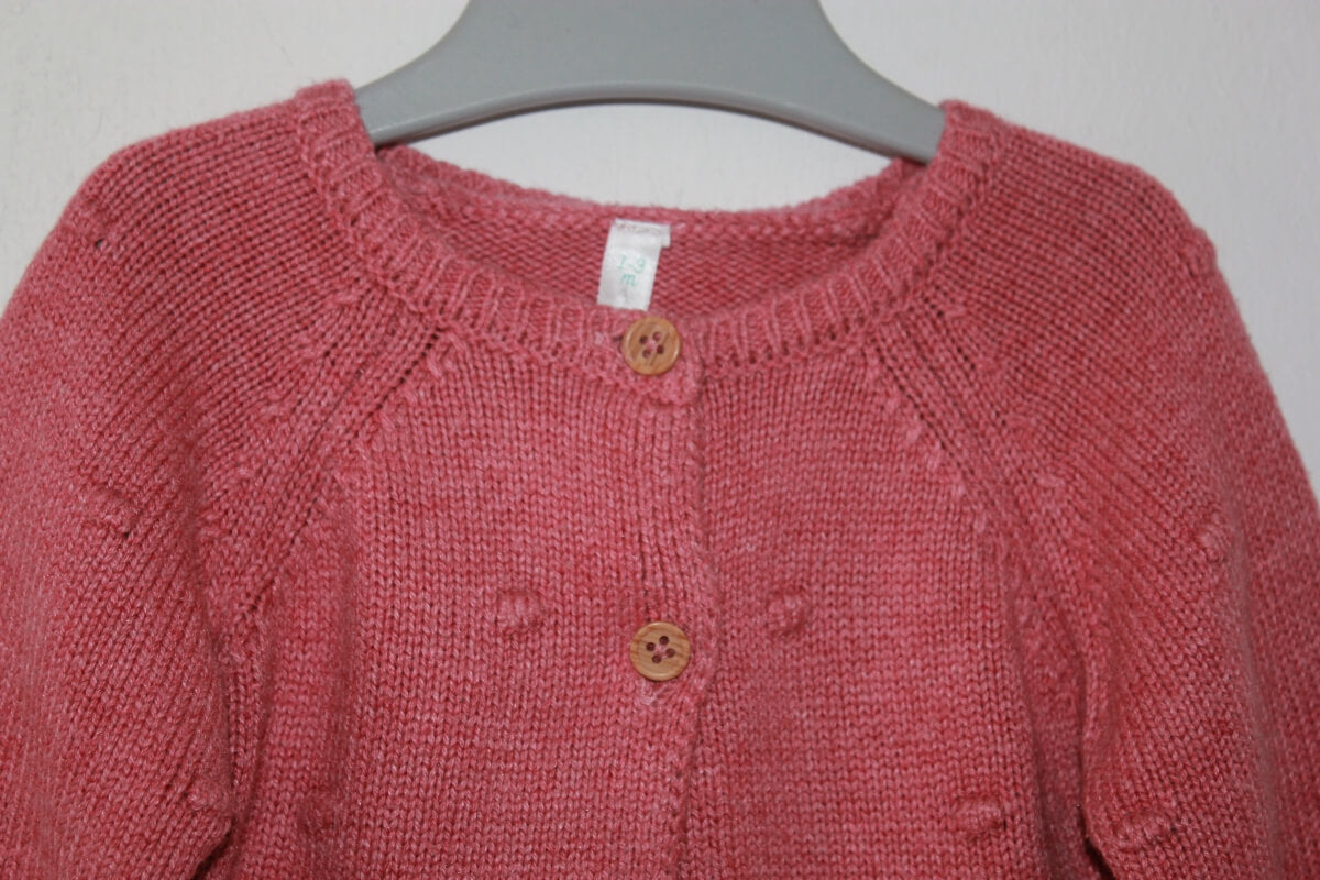 tweedehands-roze-vestje-baby-meisje-maat-56-tex