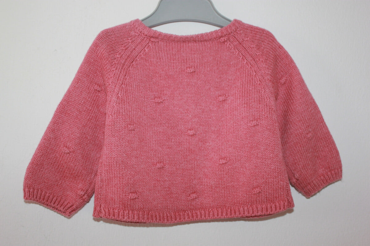 tweedehands-roze-vestje-baby-meisje-maat-56-tex