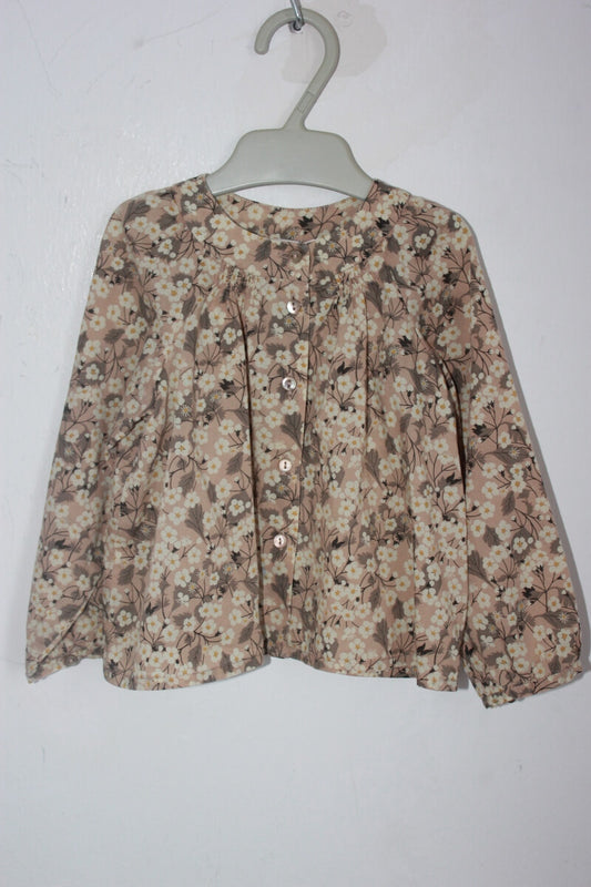 tweedehands bonpoint liberty blouse in multicolour met lange mouwen in maat 74 voor een baby meisje