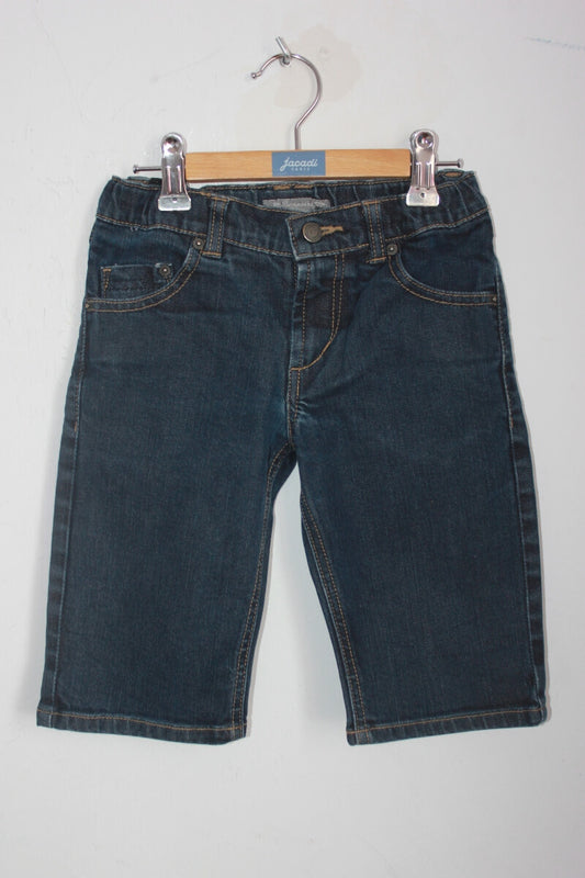 tweedehands blauwe denim korte broek van bonpoint in maat 122