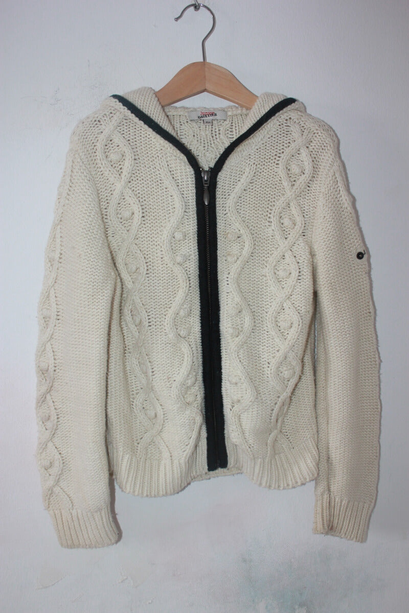 tweedehands-creme-warm-vest-unisex-jean-paul-gaultier-maat-122