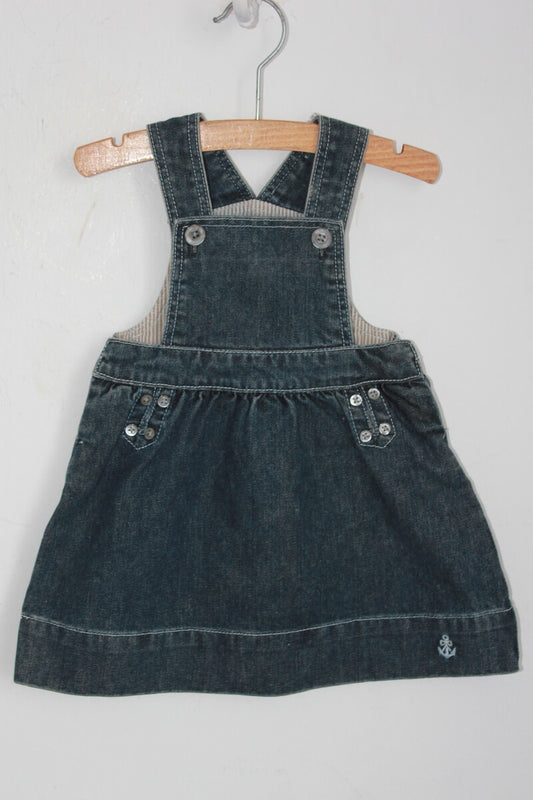 tweedehands katoenen denim overgooier in maat 68 voor een baby meisje van jacadi