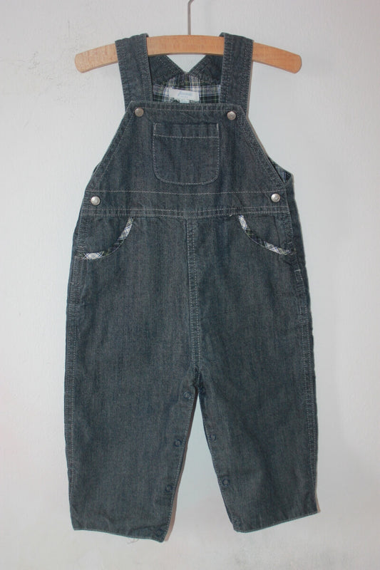 tweedehands unisex denim salopette in maat 68 voor een baby van jacadi