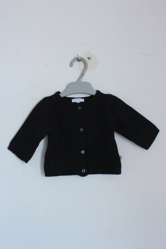 tweedehands unisex katoenen donkerblauw vestje in maat 56 voor een baby van jacadi