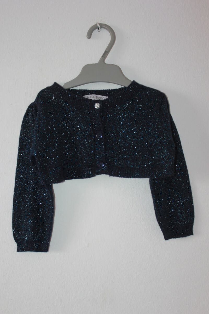 tweedehands-blauw-vestje-glittertje-maat-74-baby-meisje-in-extenso