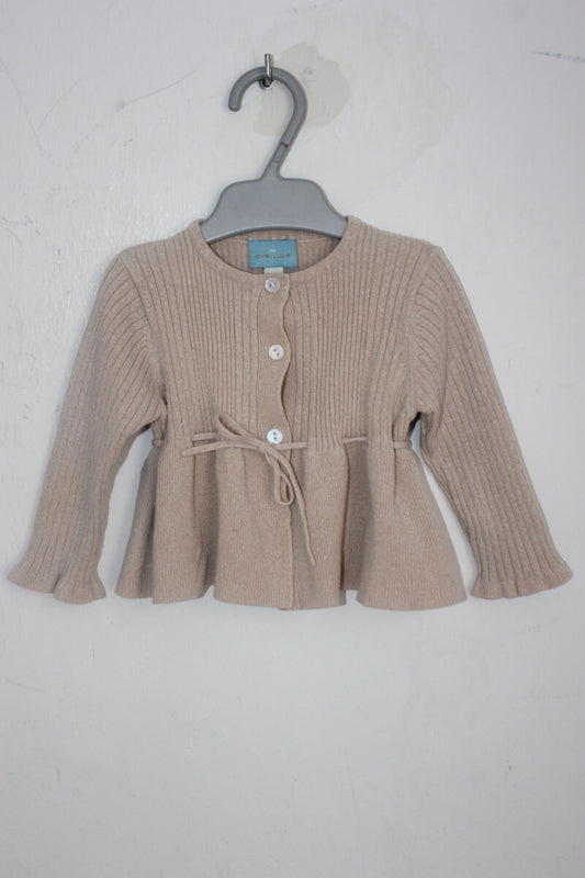 tweedehands beige vest maat 68 meisje cyrillus
