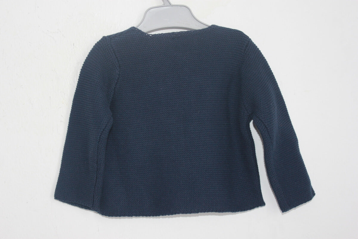 donkerblauw unisex vestje maat 68 tex